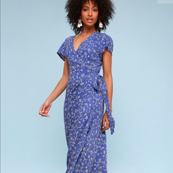Lulu’s Summer Safari Wrap Maxi Dress - Picture 1 of 9